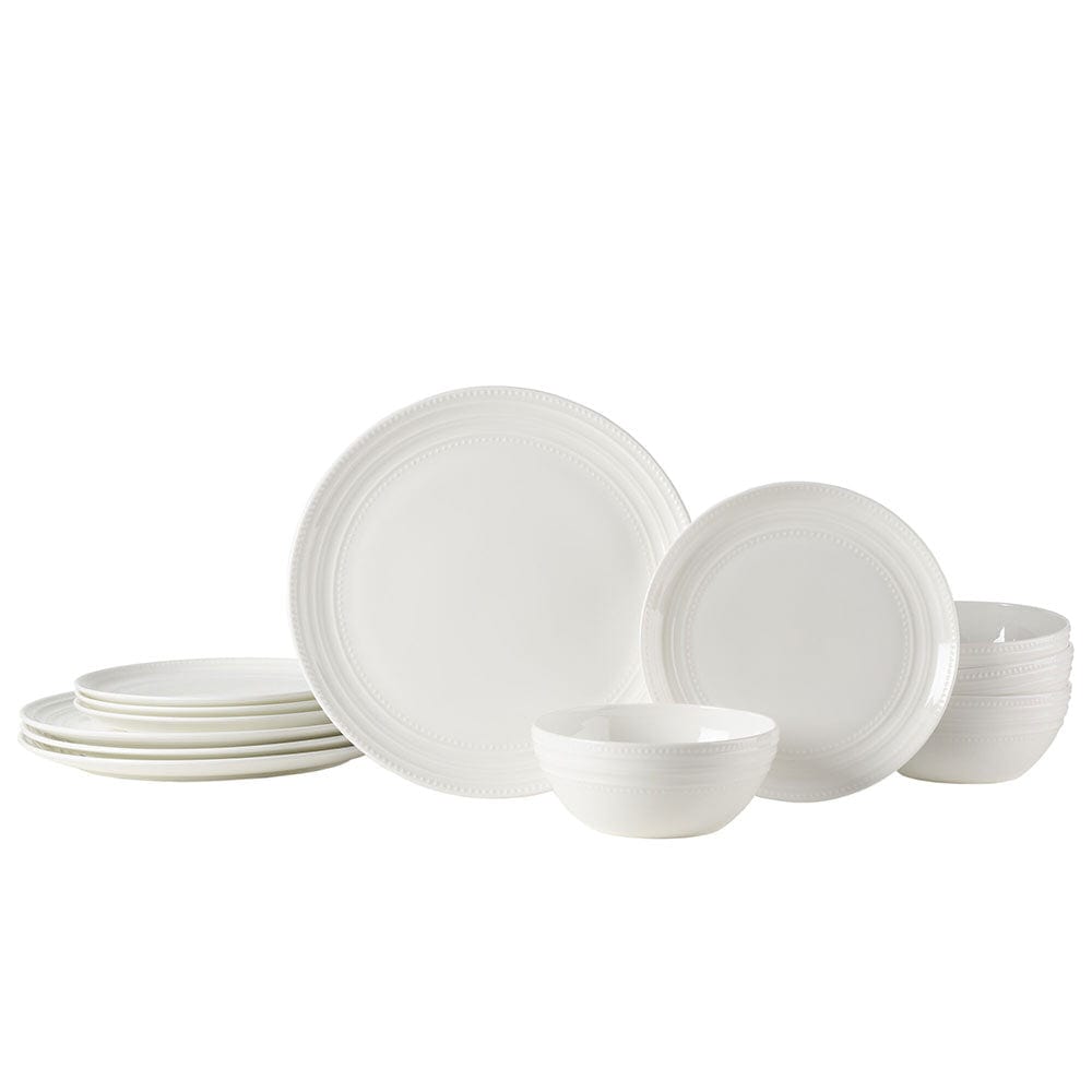 Kamryn Vegan Bone 12 Piece Dinnerware Set, Service for 4