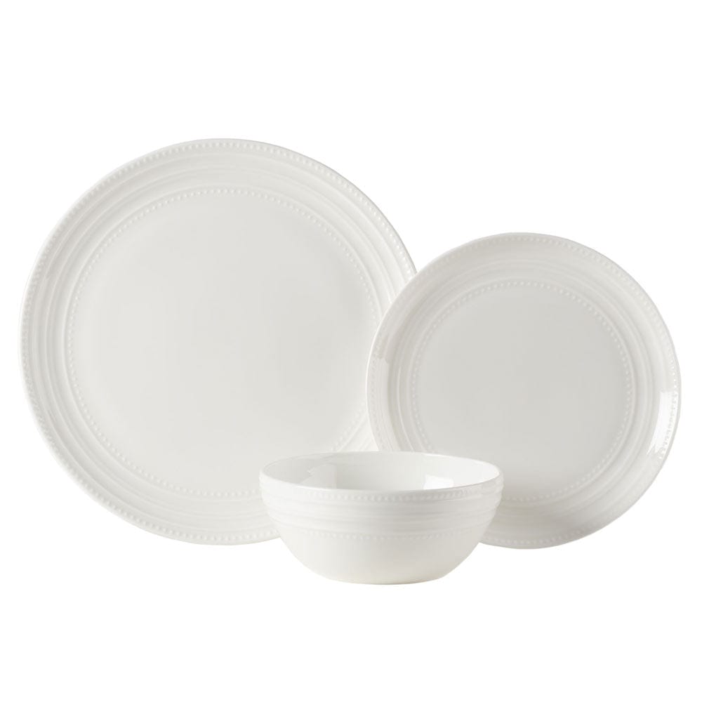 Kamryn Vegan Bone 12 Piece Dinnerware Set, Service for 4