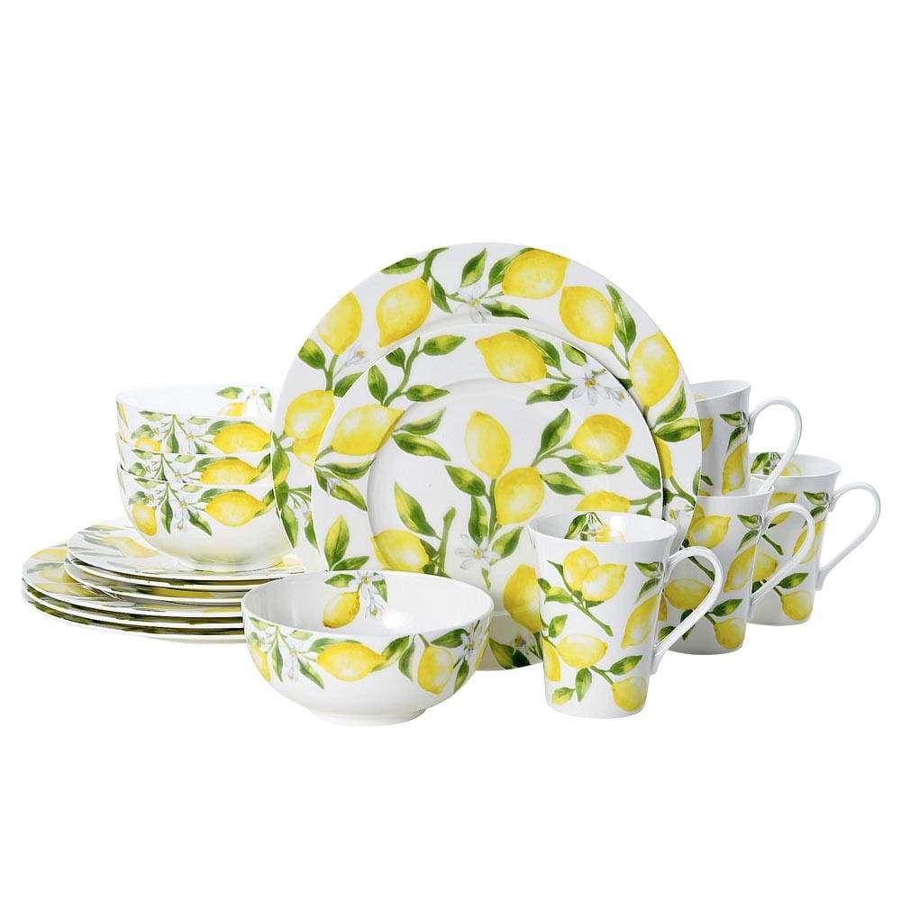 Lemons 16 Piece Dinnerware Set, Service for 4