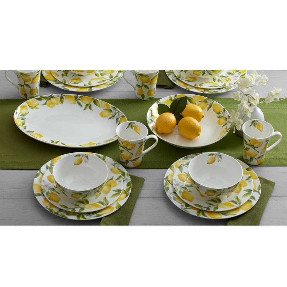 Lemons 16 Piece Dinnerware Set, Service for 4