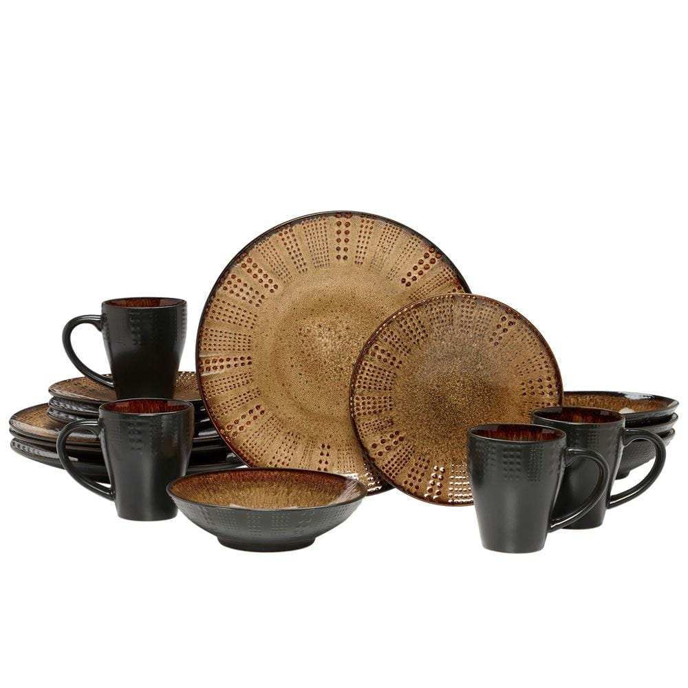 Linden 16 Piece Dinnerware Set, Service for 4