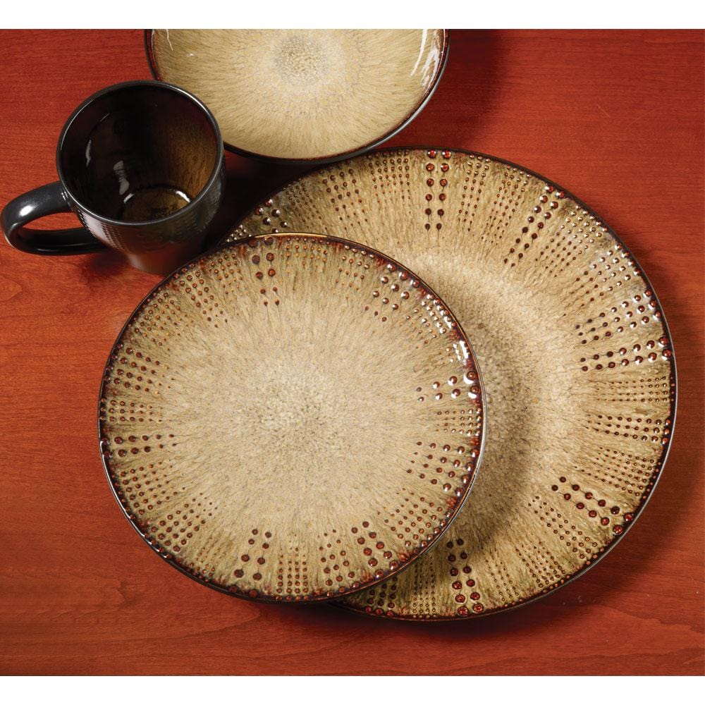 Linden 16 Piece Dinnerware Set, Service for 4