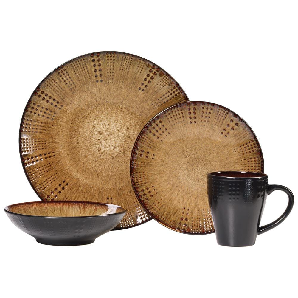 Linden 16 Piece Dinnerware Set, Service for 4