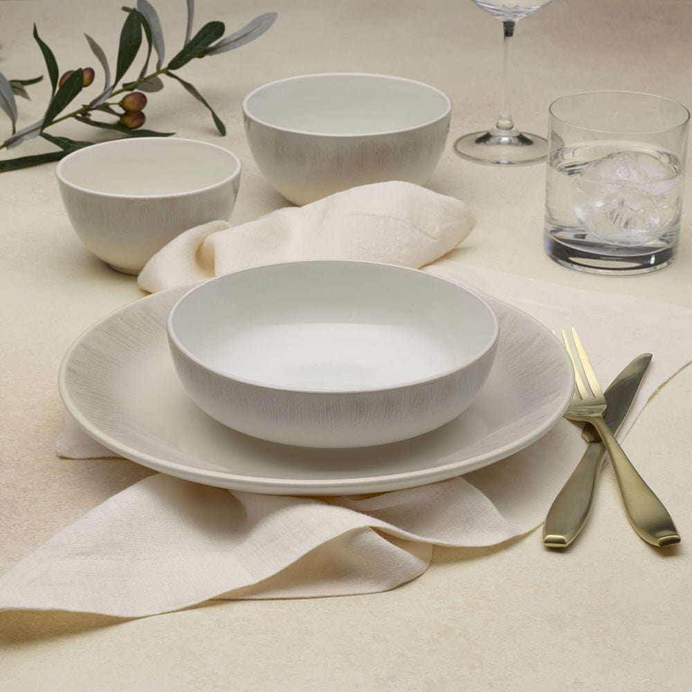 Logan Grey 32 Piece Dinnerware Set, Service for 8