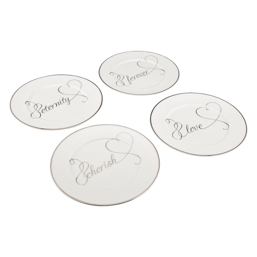 Love Story Set of 4 Appetizer Plates