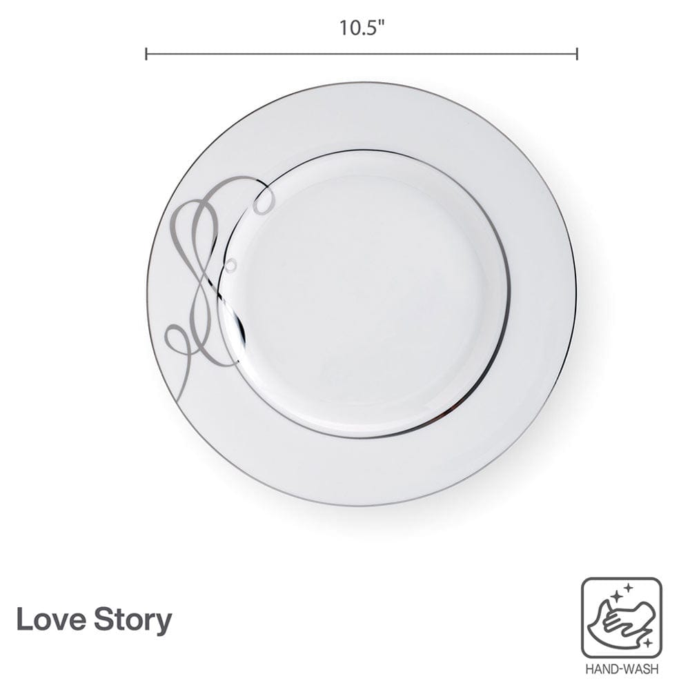 Love Story Set of 4 Dinner Plates