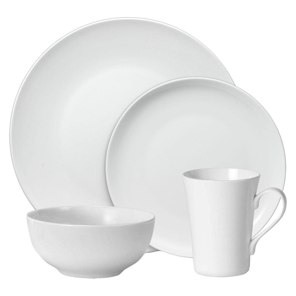 Lucerne White Coupe Dinnerware Set