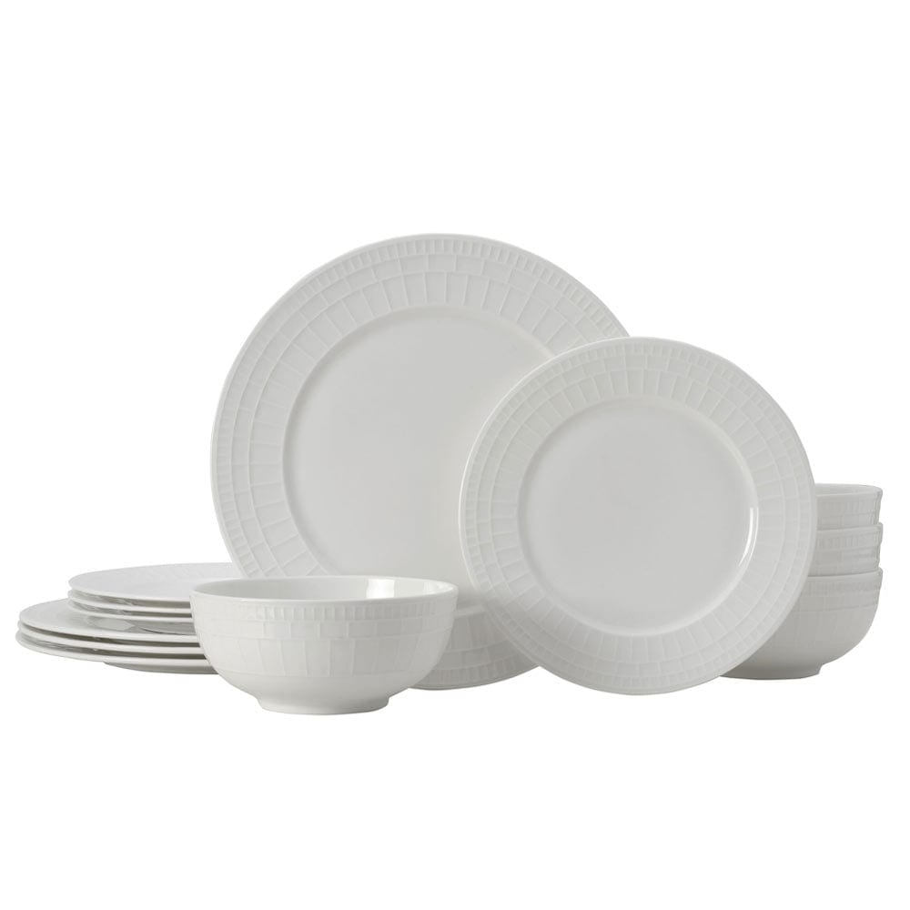 Lux 12 Piece Dinnerware Set, Service for 4