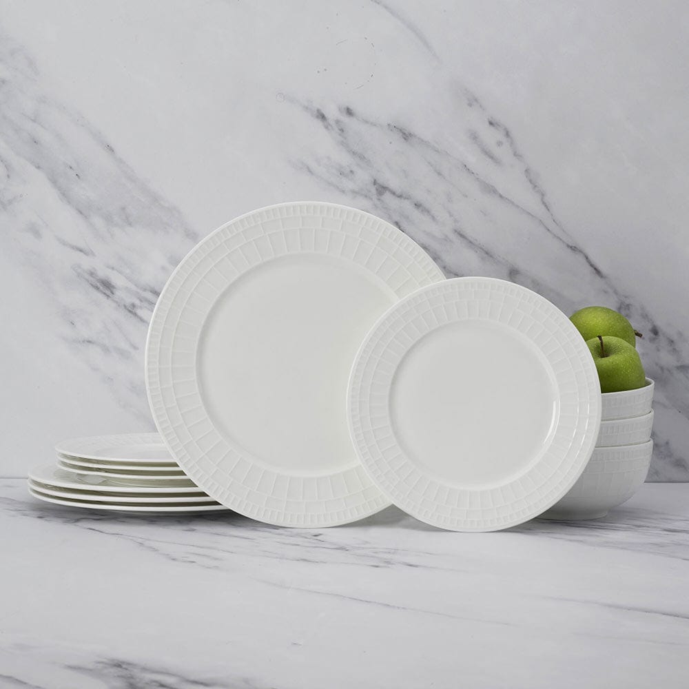 Lux 12 Piece Dinnerware Set, Service for 4