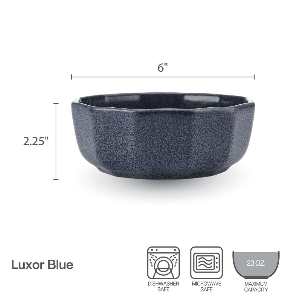 Luxor Blue Set of 4 Soup Cereal Bowls