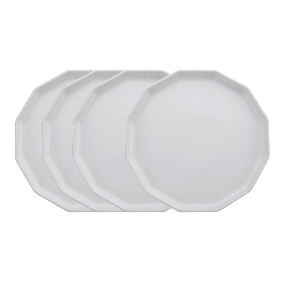 Luxor White Set of 4 Dinner Plates