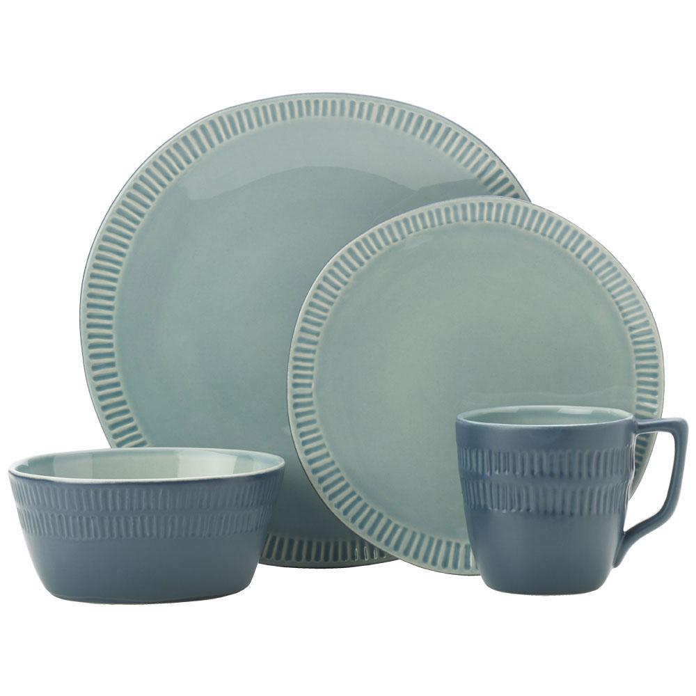 Marbella Blue 16 Piece Dinnerware Set