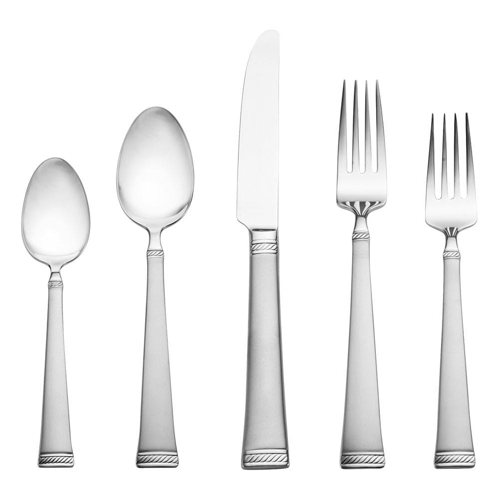 Meris Frost 65 Piece Flatware Set, Service for 12