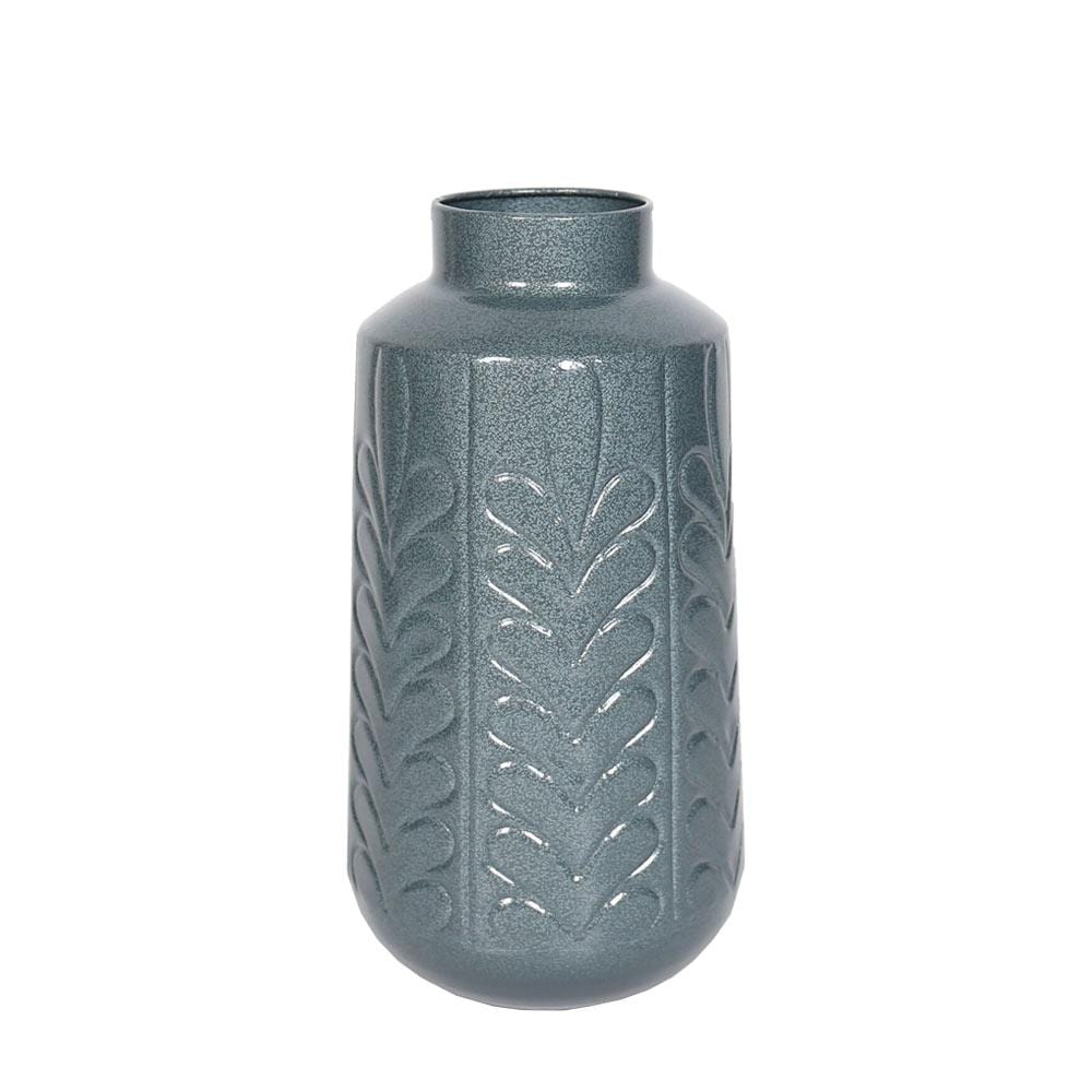 Metal Leaf Vase, 15 Inch
