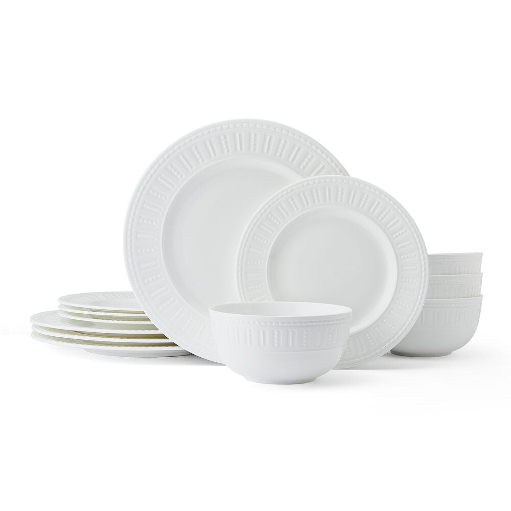 Miles 12 Piece Dinnerware Set, Service for 4