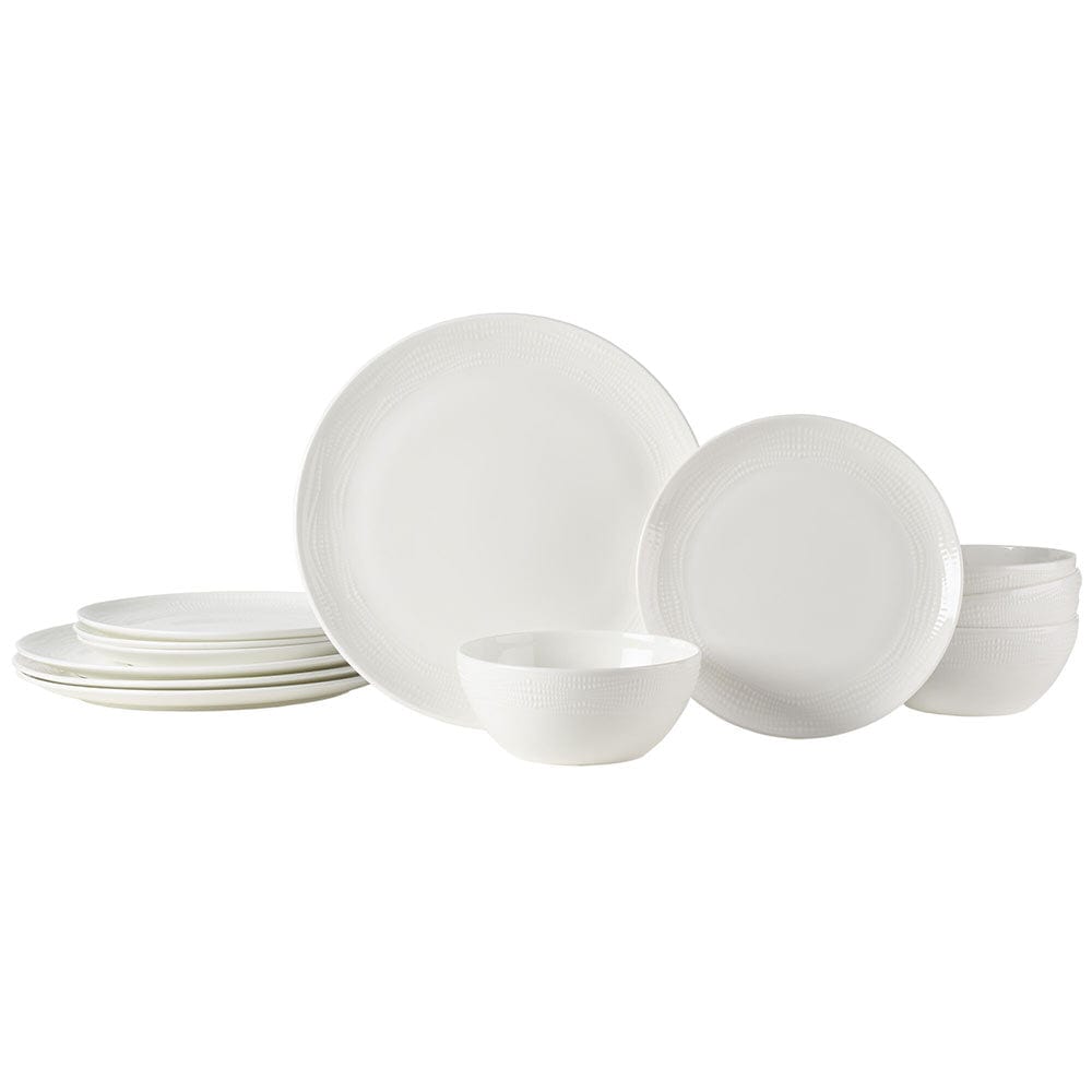 Mirabel Vegan Bone 12 Piece Dinnerware Set, Service for 4