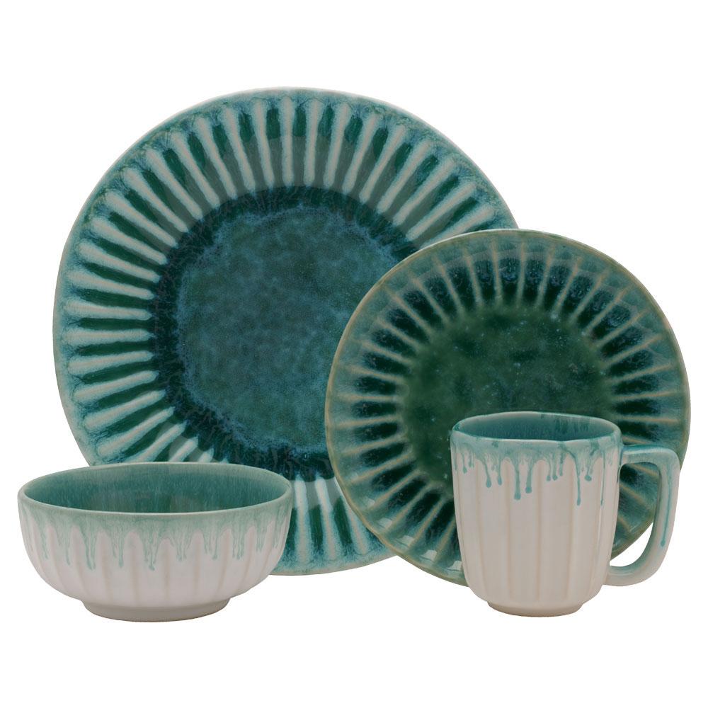Monterey Green 16 Piece Dinnerware Set