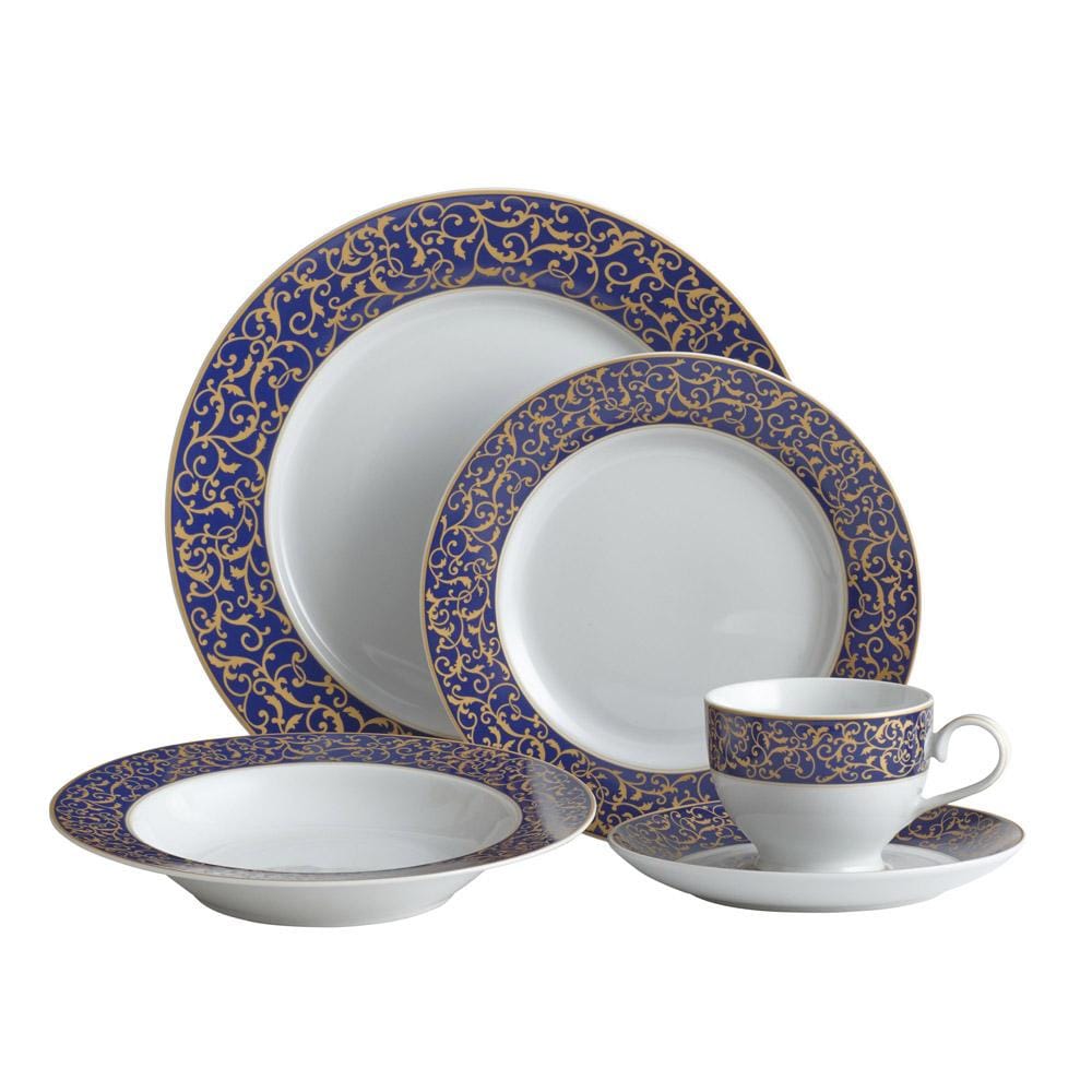 Parchment Cobalt Dinnerware Set