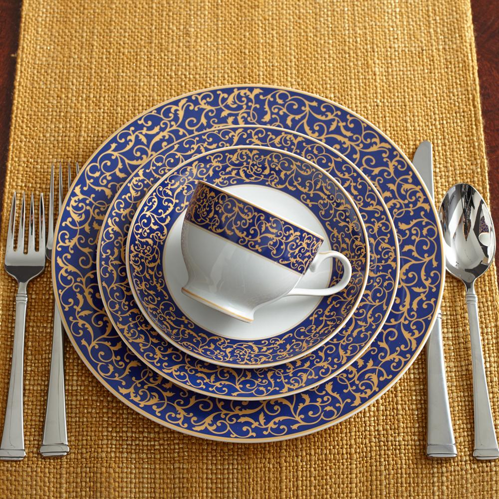 Parchment Cobalt Dinnerware Set