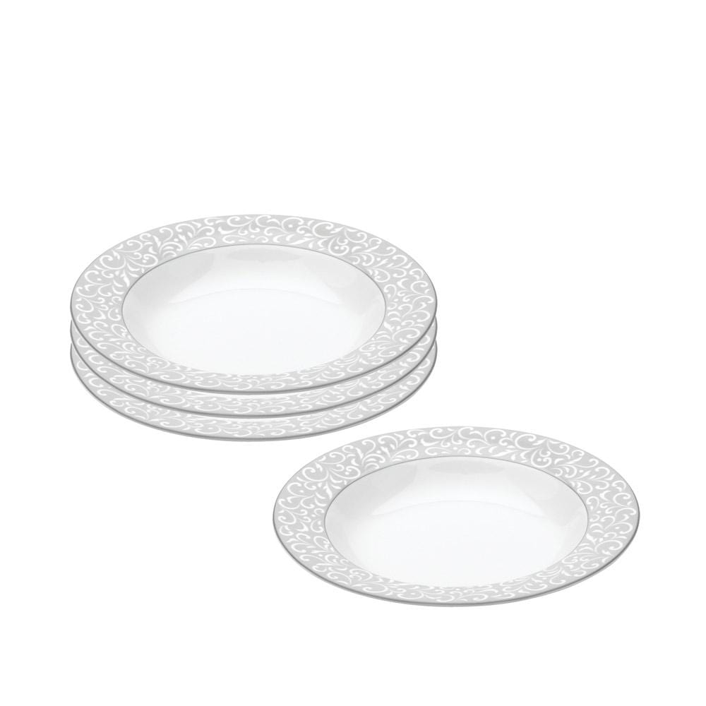 Parchment Set of 4 Rim Soup Bowls