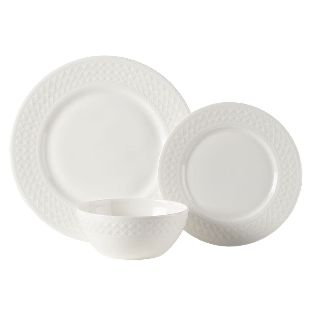 Patterson Vegan Bone 12 Piece Dinnerware Set, Service for 4