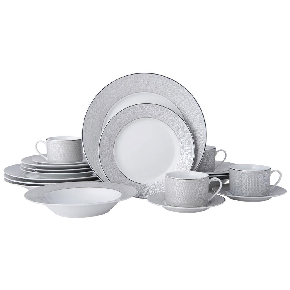 Percy Grey 20 Piece Dinnerware Set, Service for 4