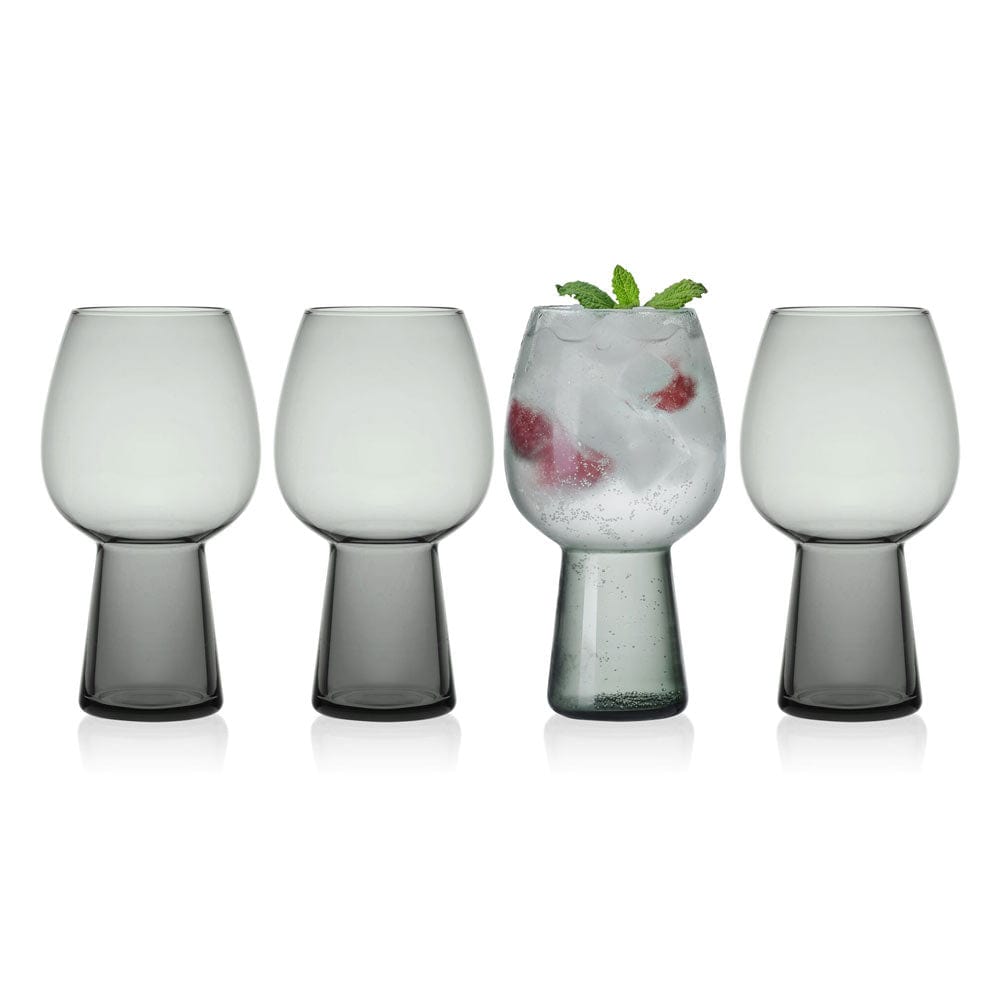 Phoebe Smoke Set of 4 Beer Goblet Glasses