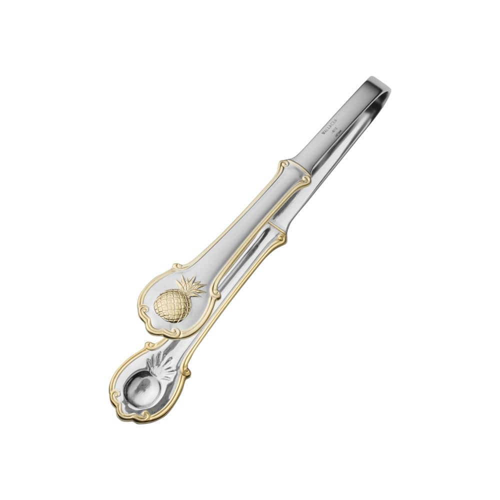 Pineapple Gold Accent Ice Tongs