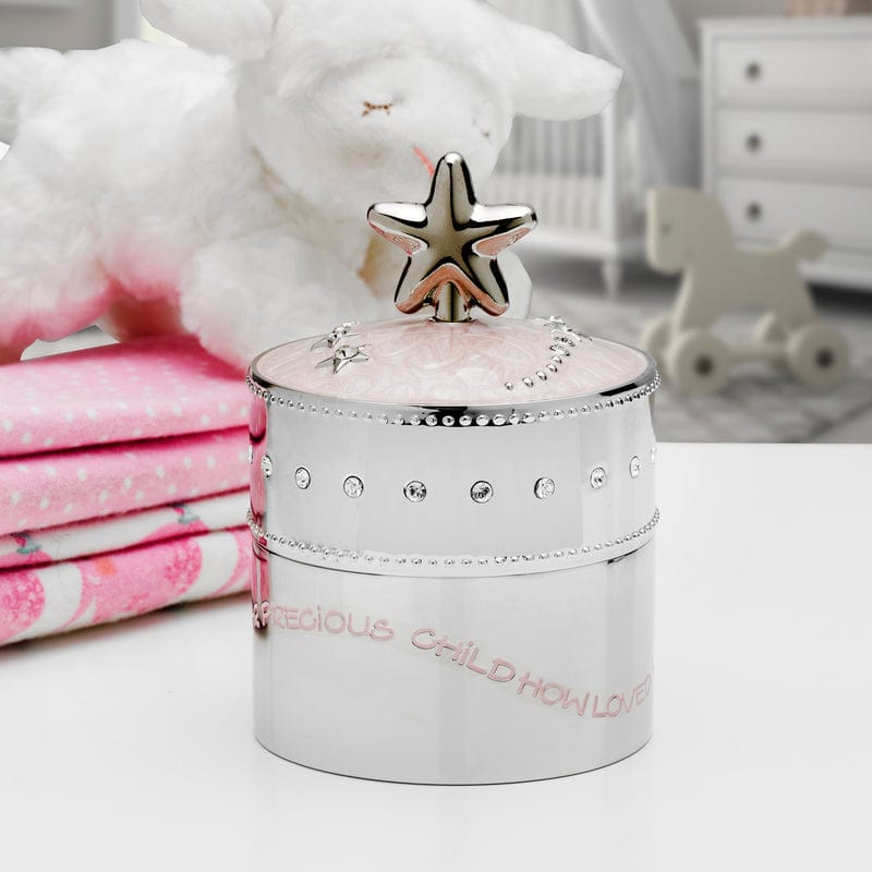 Baby Pink Star Nickelplate Trinket Music Box