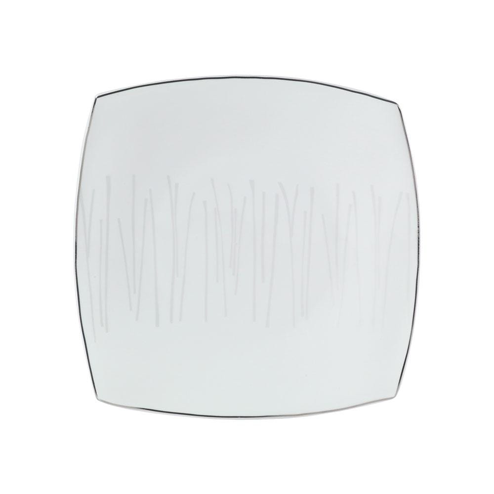 Platinum Frill Square Salad Plate