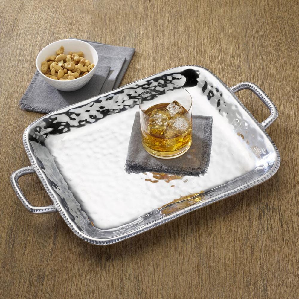 River Rock Large Rectangular Tray With Handles
