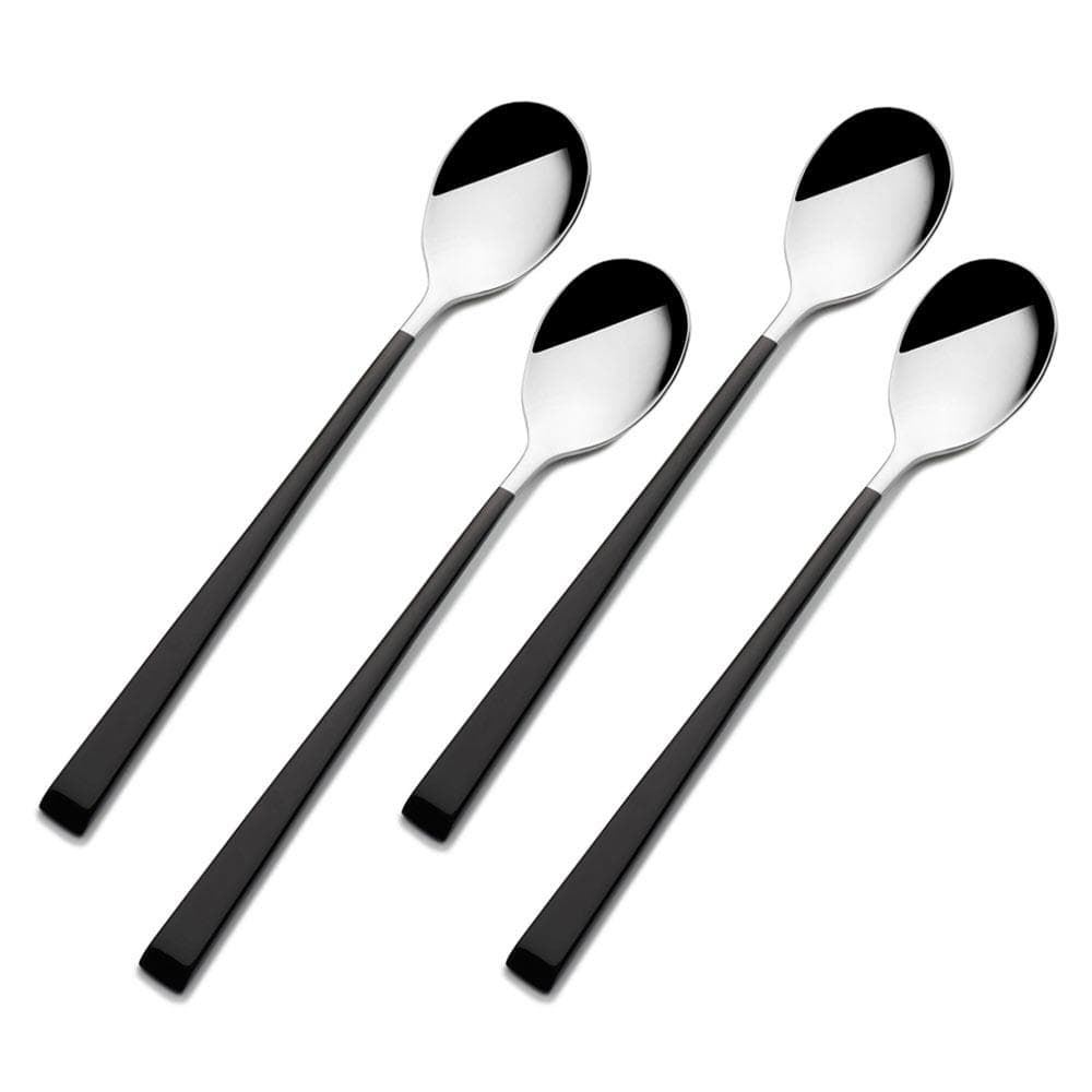Rockford Black Set of 4 Iced Beverage Spoons