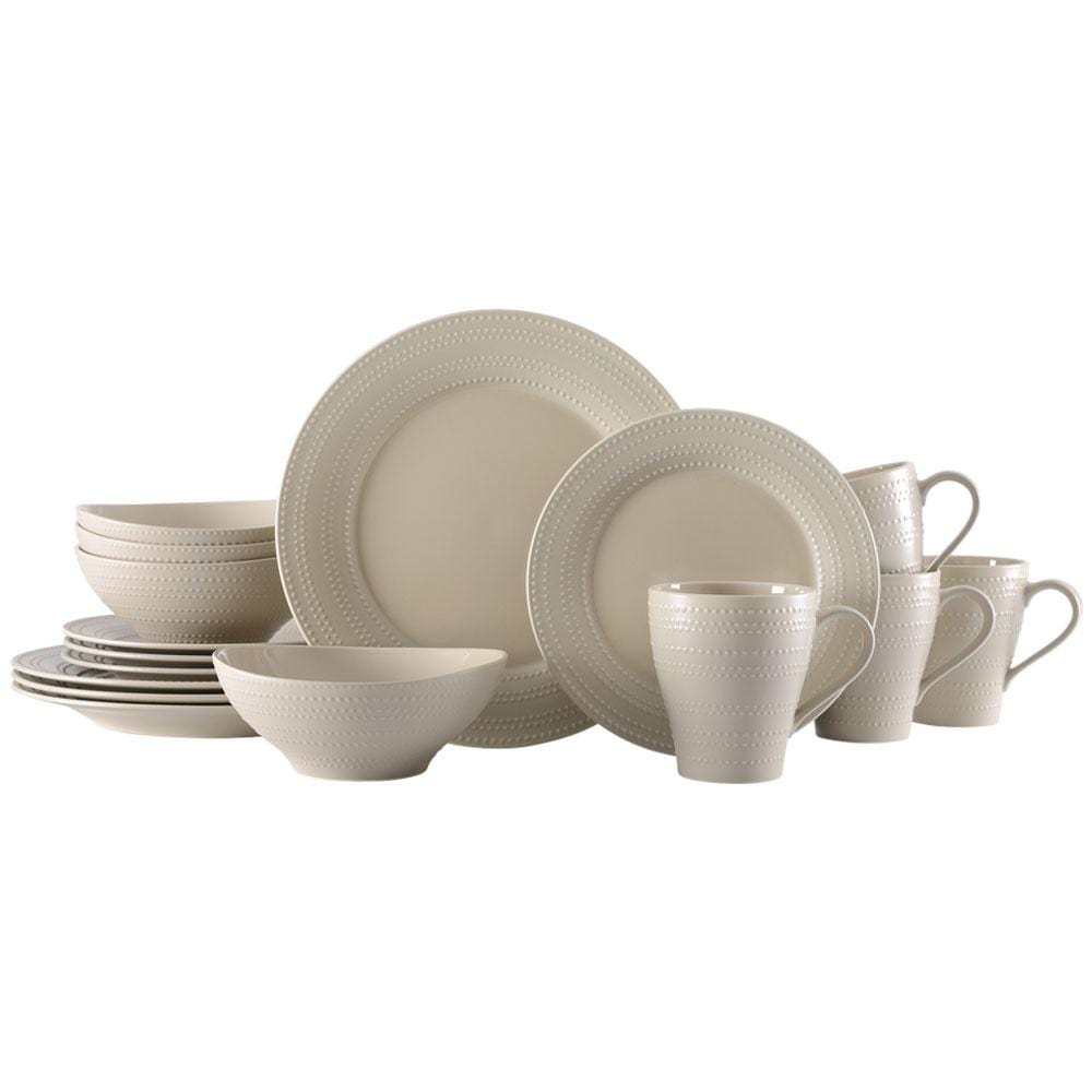 Ryder Beige 16 Piece Dinnerware Set