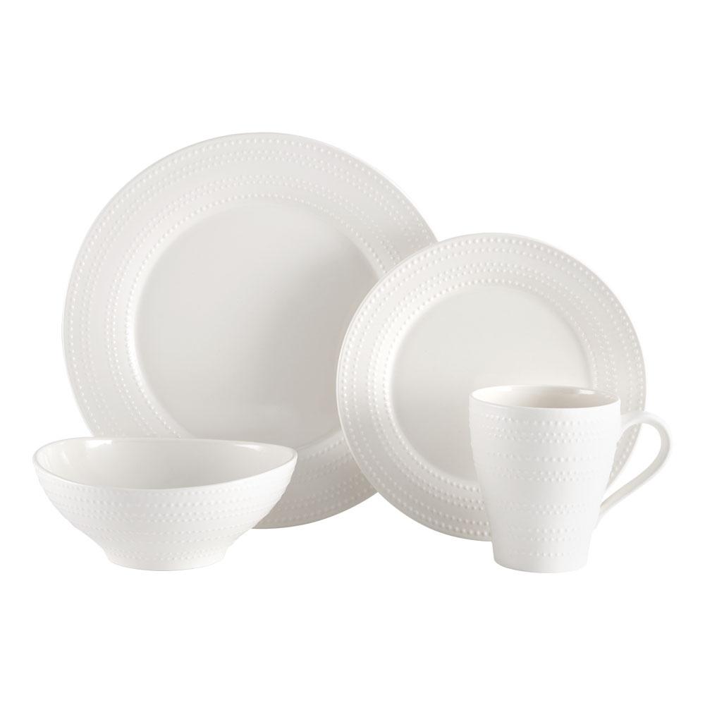 Ryder White 4 Piece Place Setting