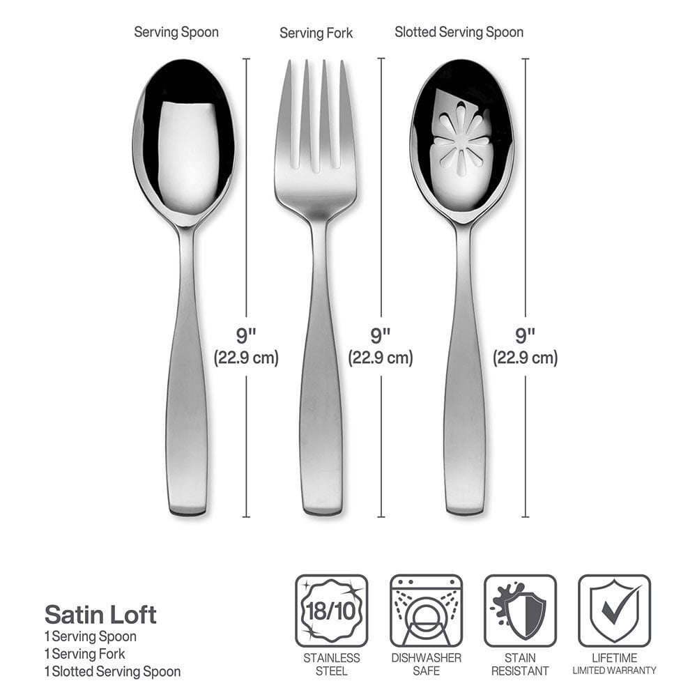 Satin Loft 75 Piece Flatware Set, Service for 12