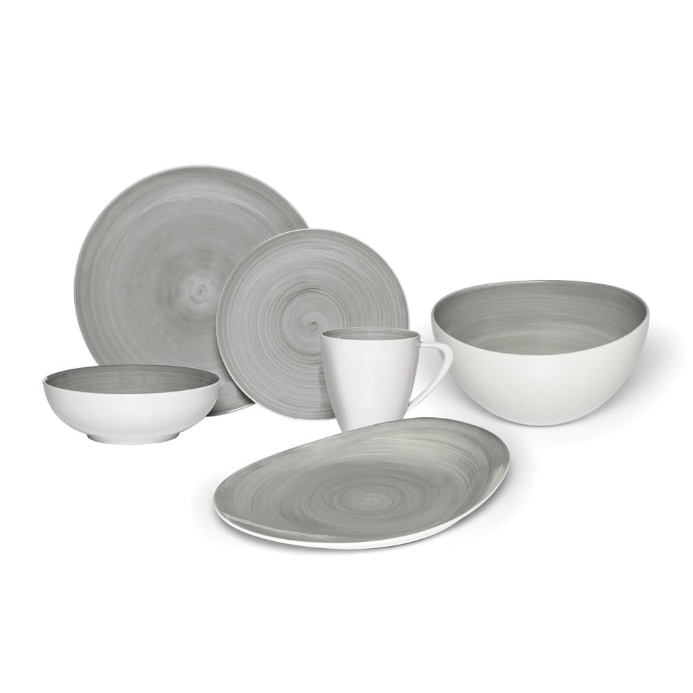 Savona Grey Service for 8 with Serveware