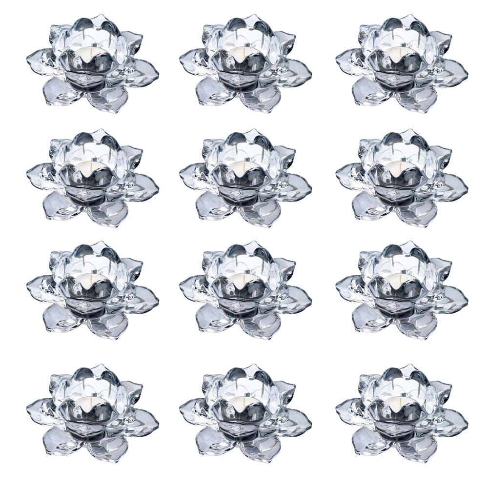 Set of 12 Flower Votive Holders