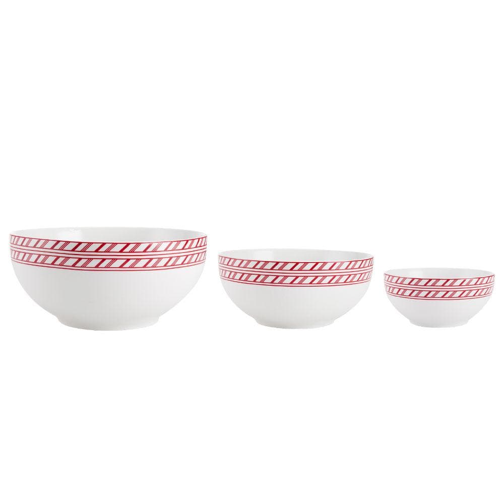 Set of 3 Candy Lane Serving Bowls