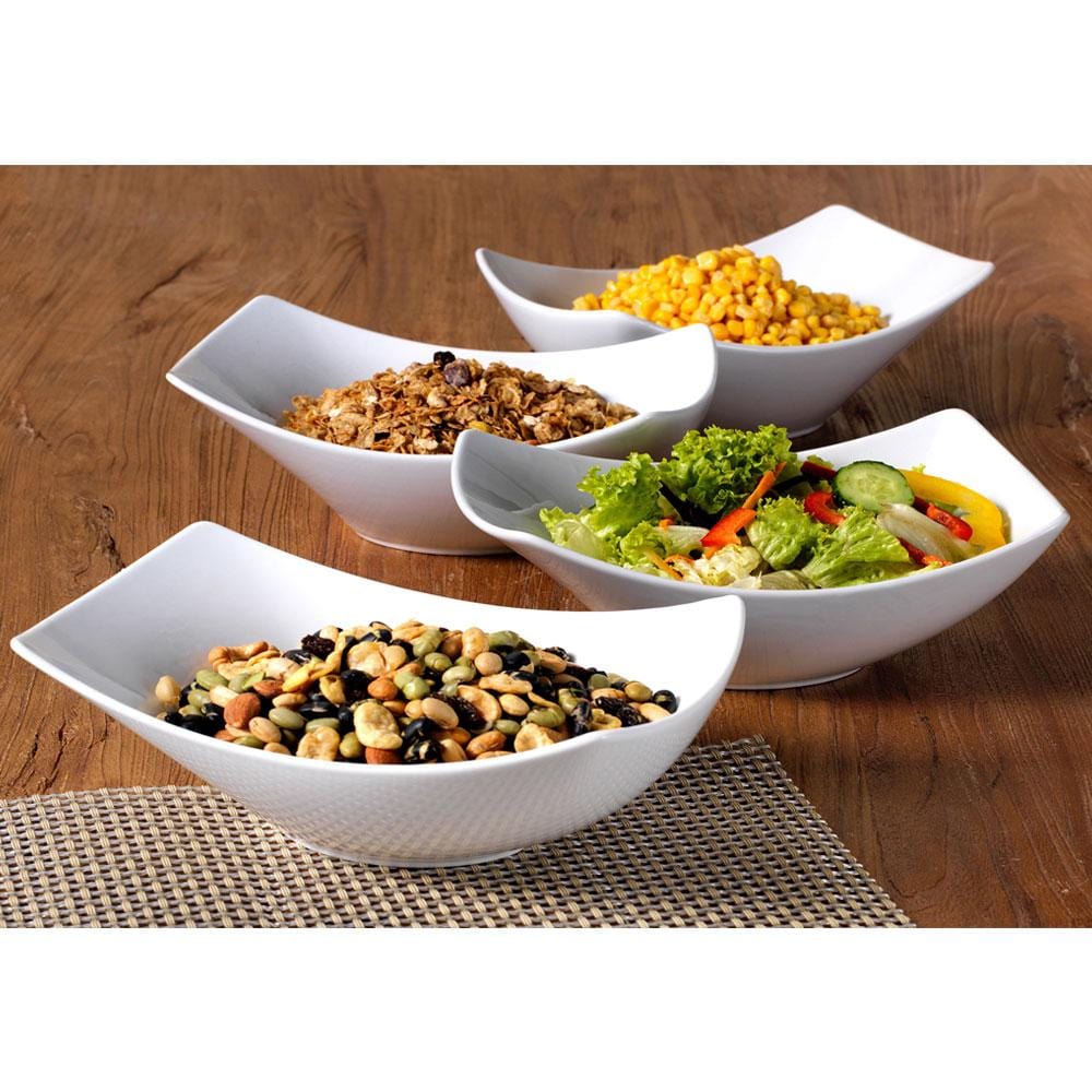 Set of 4 Rectangular Serving Bowls