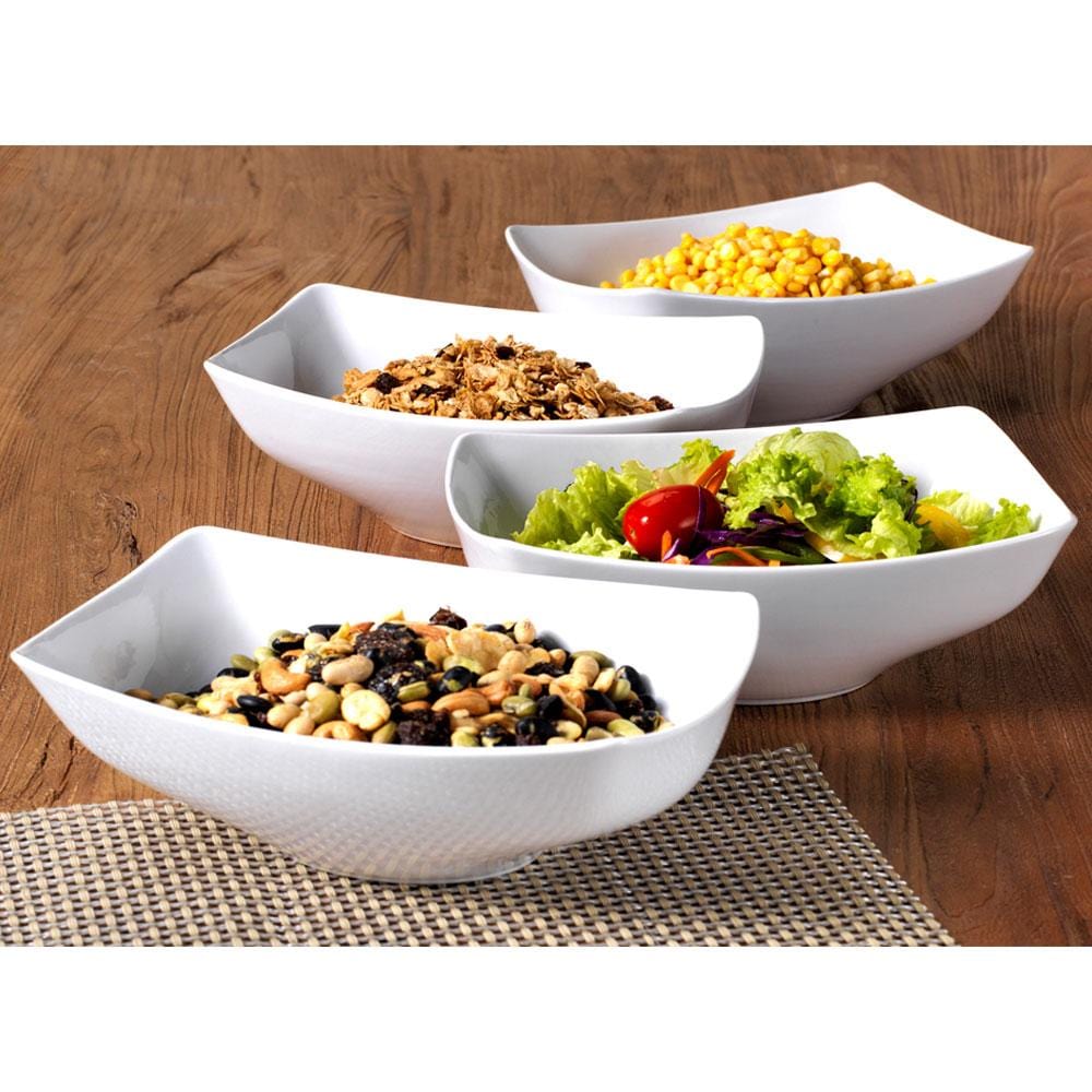 Set of 4 Rectangular Side Serving Bowls