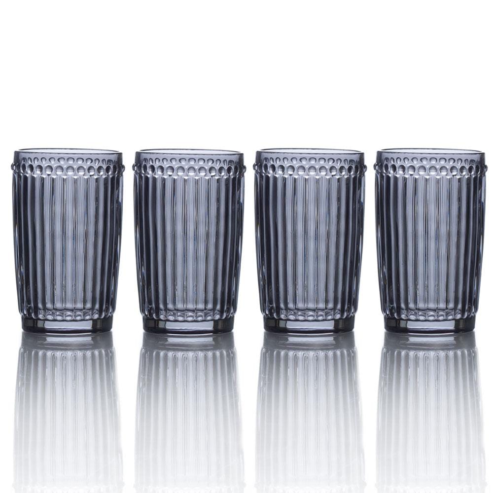 Set of 4 Smoke Highball Glasses