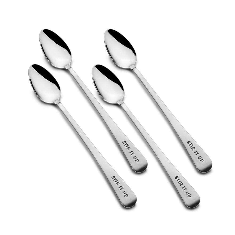 Set of 4  Stir it Up Iced Beverage Spoons