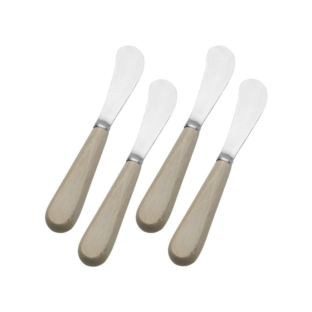 Set of 4 Whitewash Handle Spreaders