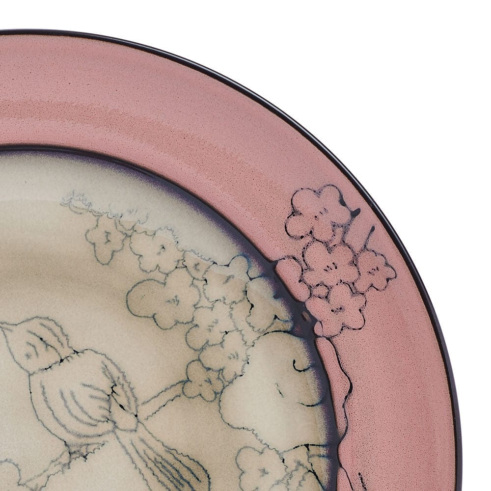 Song Bird Pink Set of 4 Dinner Plates