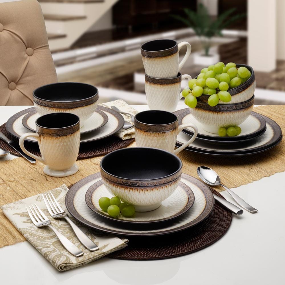 Sorrento 16 Piece Dinnerware Set, Service for 4