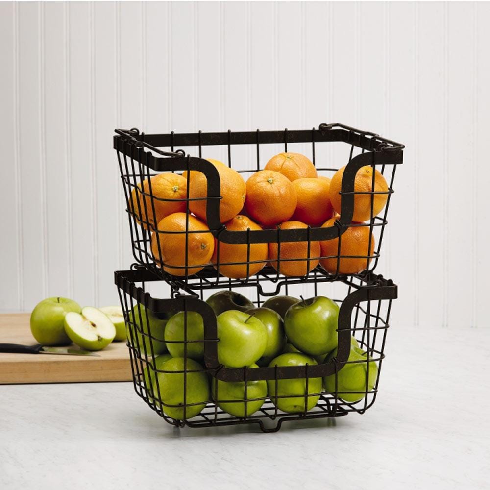 Stackable Storage Baskets, Set of 2