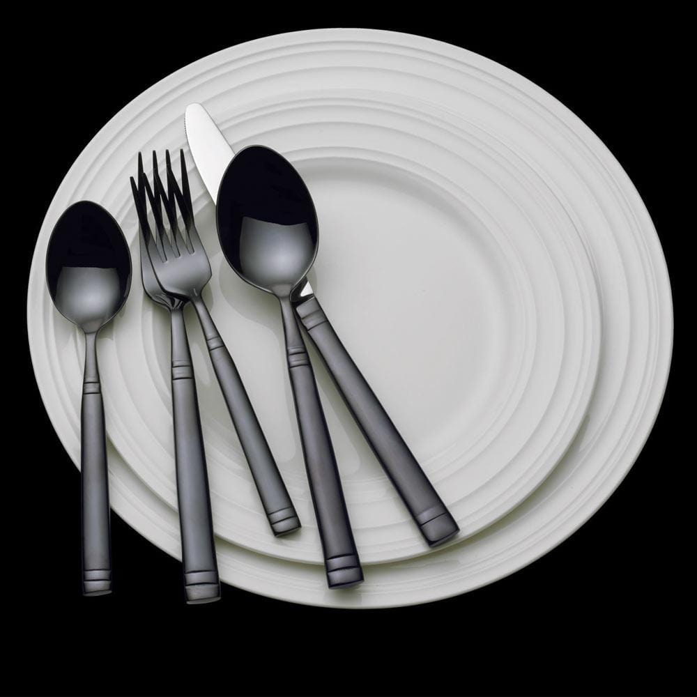 Stephanie Noir Forged 20 Piece Flatware Set, Service for 4