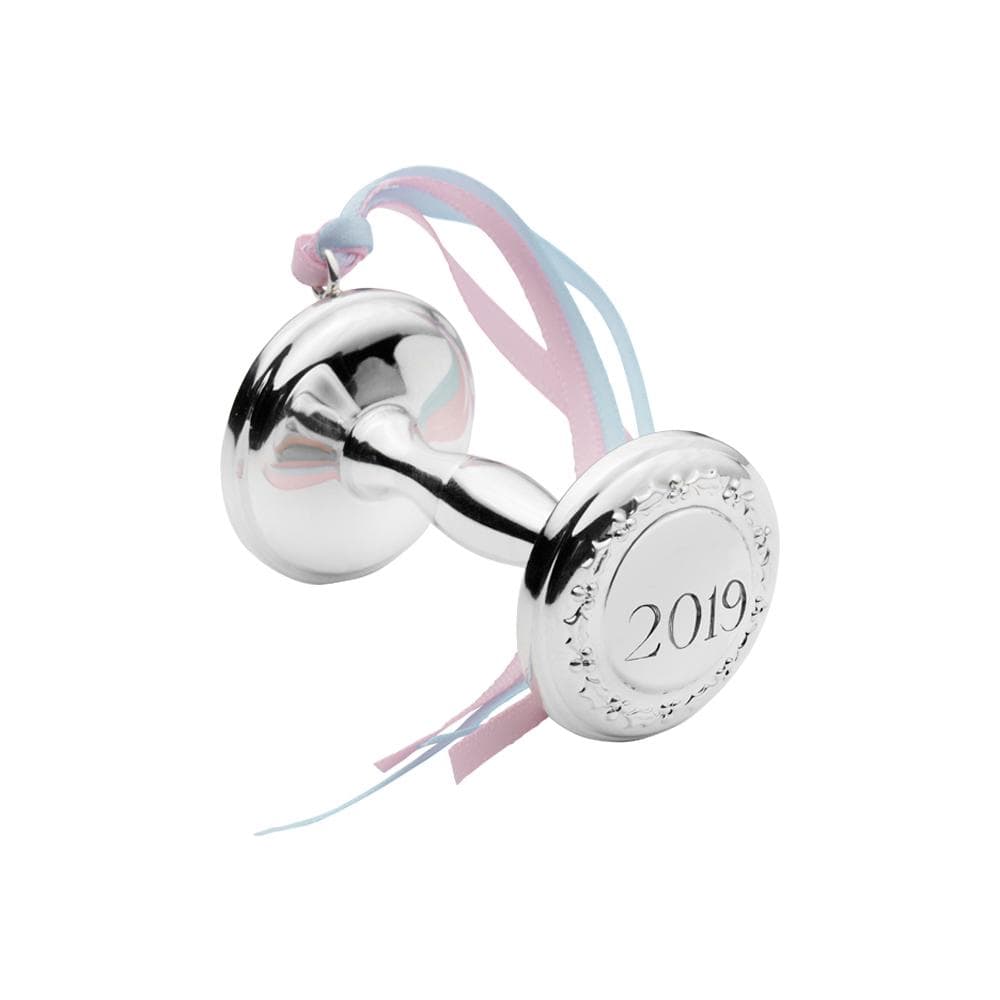 Sterling Baby Rattle Ornament
