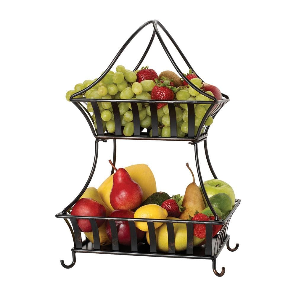 Stripe 2 Tier Countertop Basket