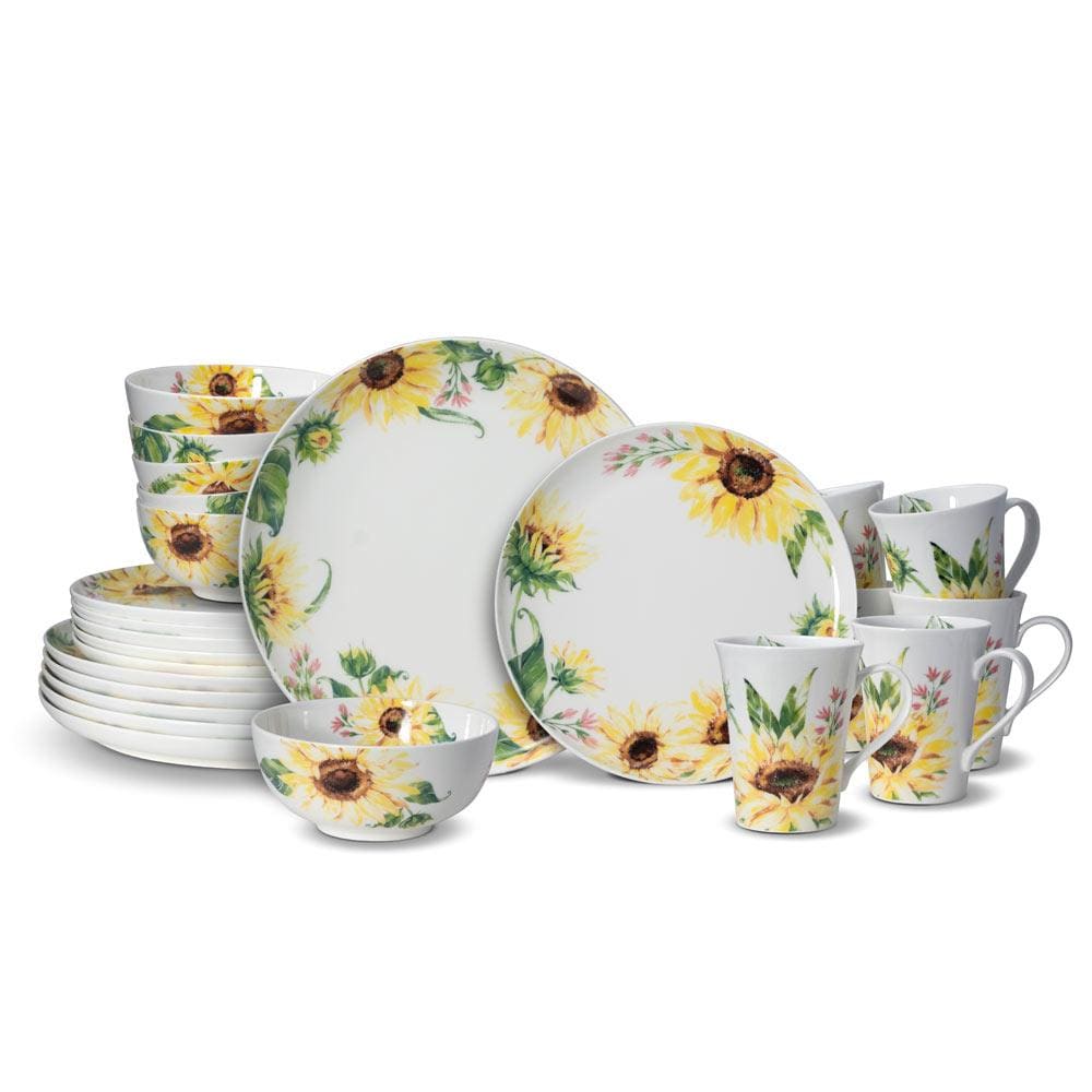 Sunflower 24 Piece Dinnerware Set, Service for 6
